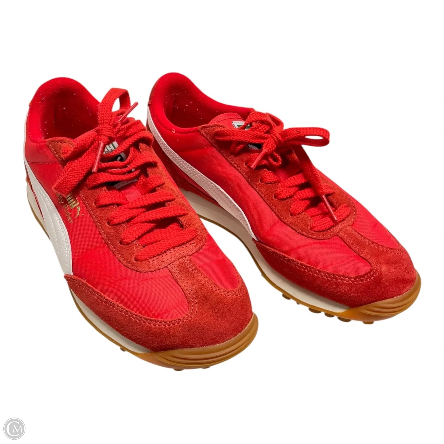 Shoes Sneakers By Puma In Red & White, Size: 7