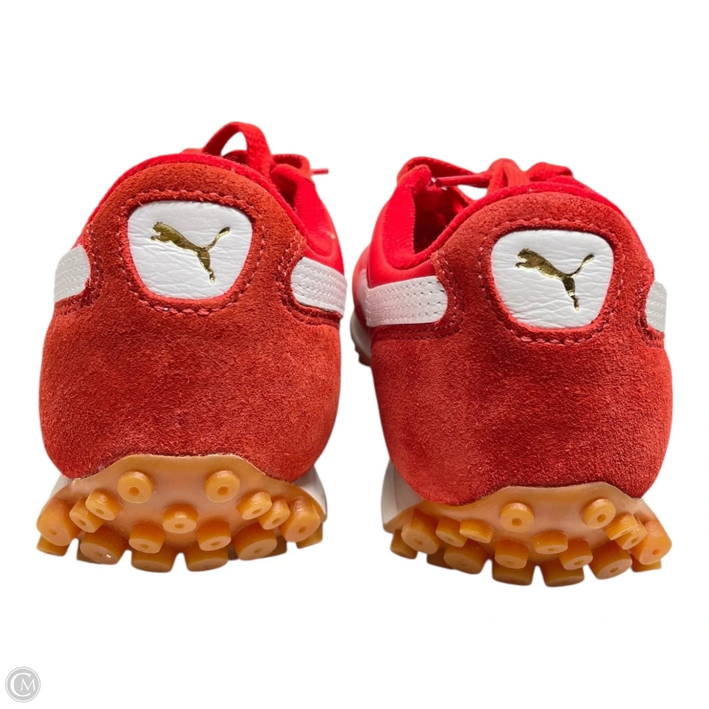 Shoes Sneakers By Puma In Red & White, Size: 7
