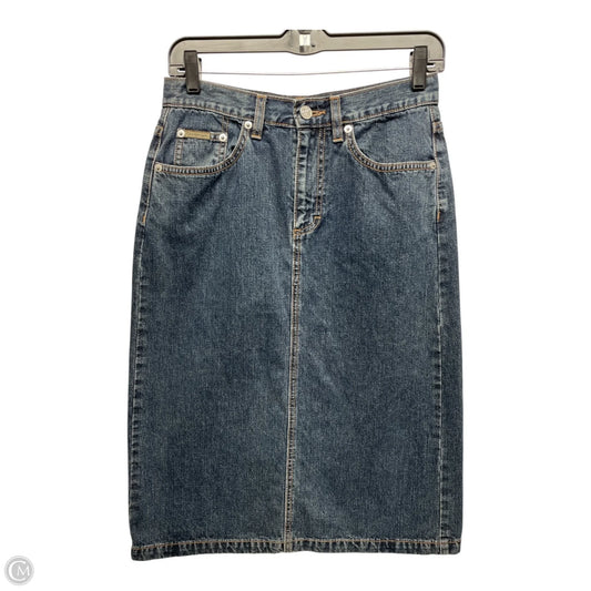 Skirt Mini & Short By Calvin Klein In Blue Denim, Size: 2