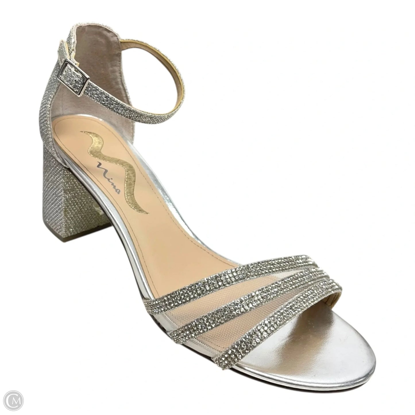 Shoes Heels Block By Nine And Company In Silver, Size: 8.5