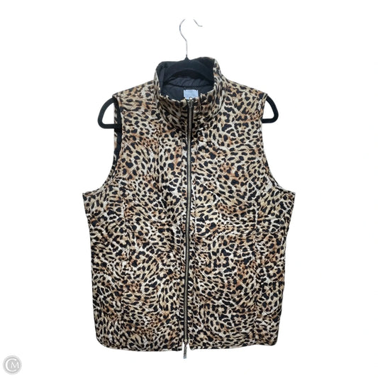 Vest Puffer & Quilted By Chicos In Animal Print, Size: M