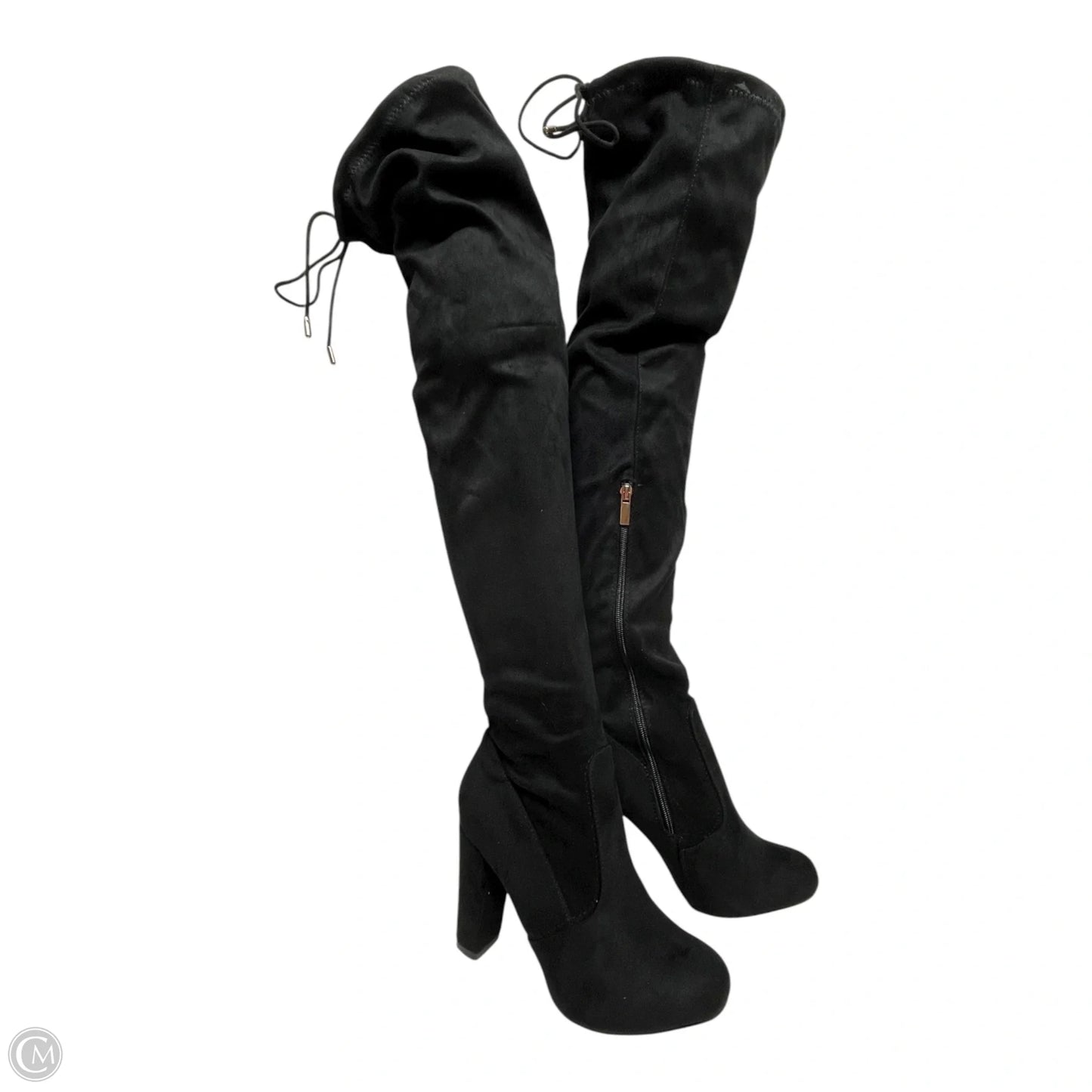 Boots Knee Heels By Journee In Black, Size: 8