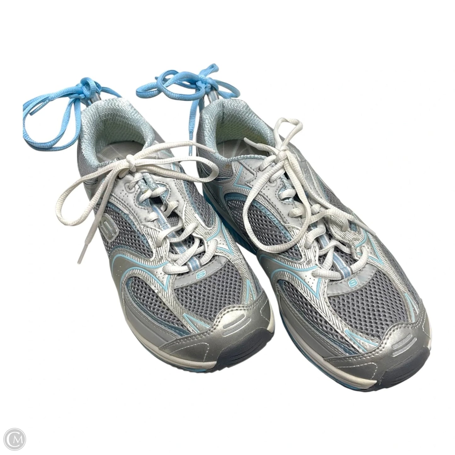 Shoes Athletic By Skechers In Blue & Grey, Size: 9