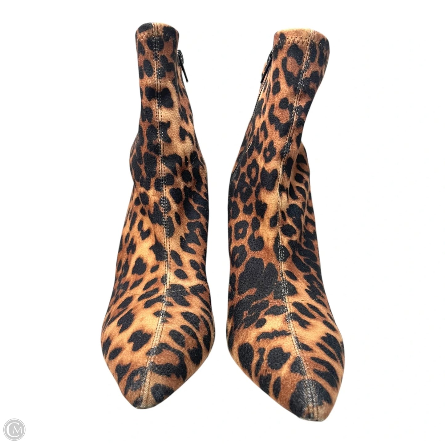 Boots Ankle Heels By Steve Madden In Animal Print, Size: 7.5