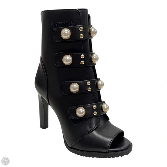 Boots Designer By Karl Lagerfeld In Black & Cream, Size: 7