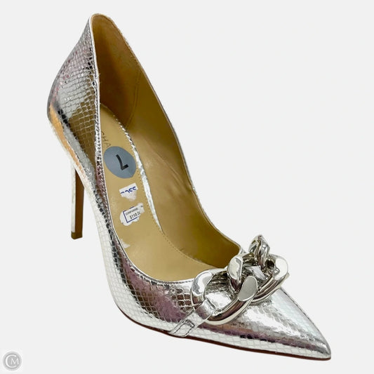 Shoes Heels Stiletto By Michael By Michael Kors In Silver, Size: 7