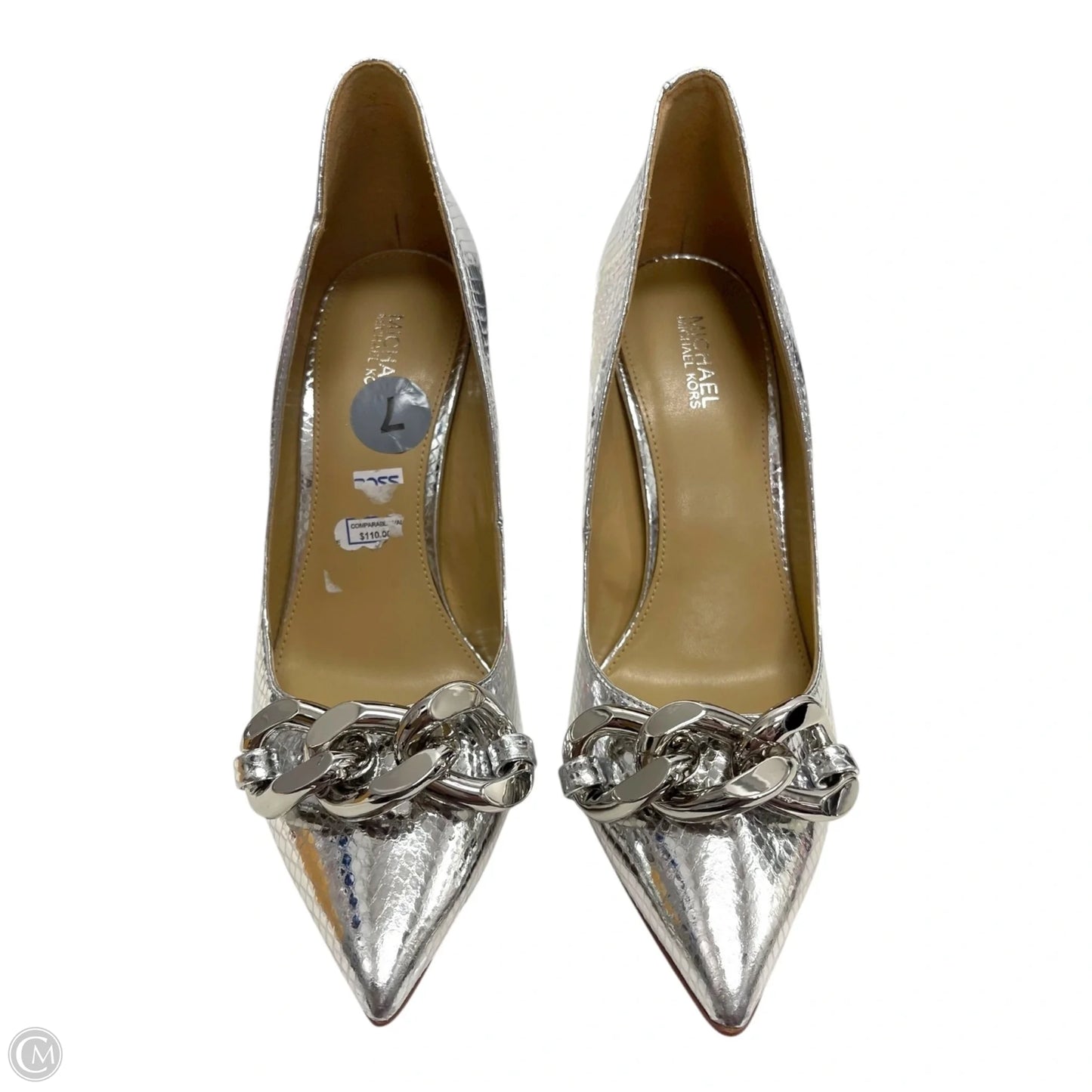 Shoes Heels Stiletto By Michael By Michael Kors In Silver, Size: 7