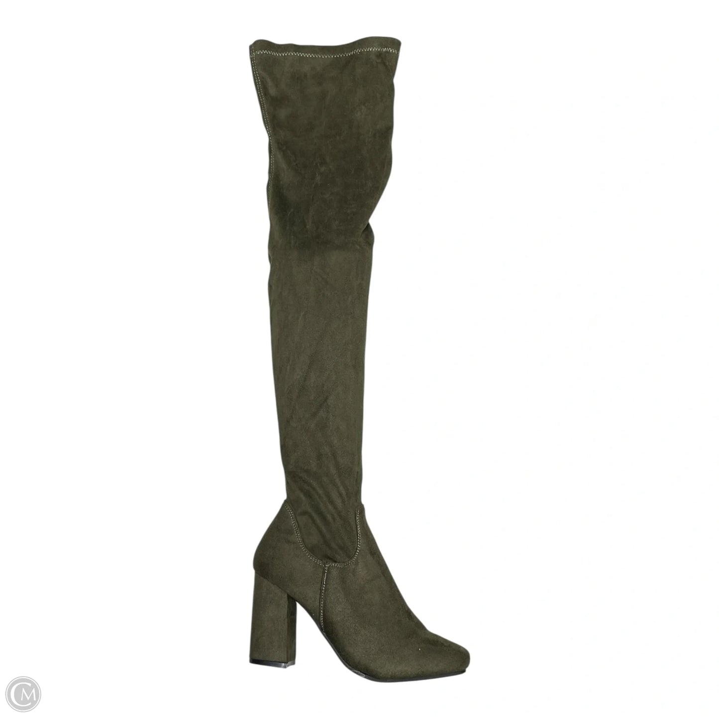 Boots Knee Heels By J. ADAMS In Green, Size: 8.5