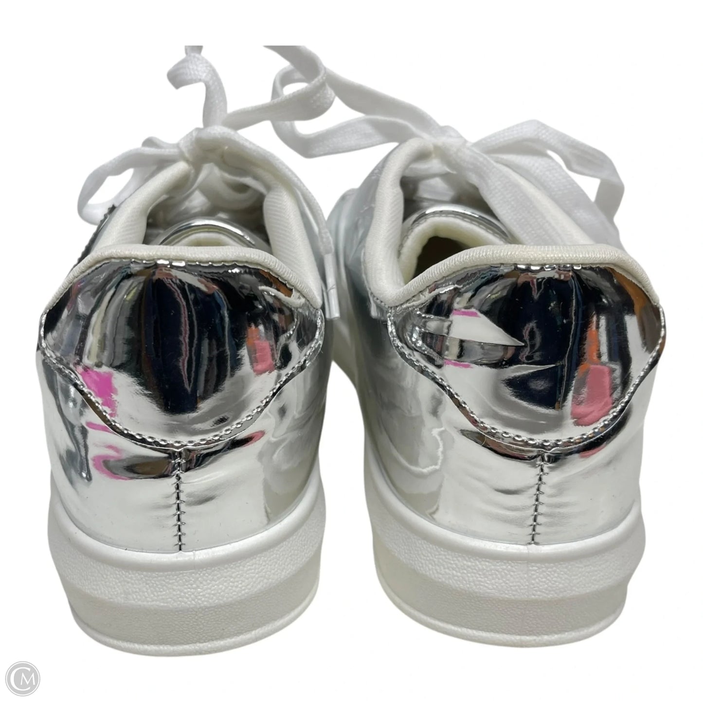 Shoes Sneakers By Bamboo In Silver, Size: 8.5