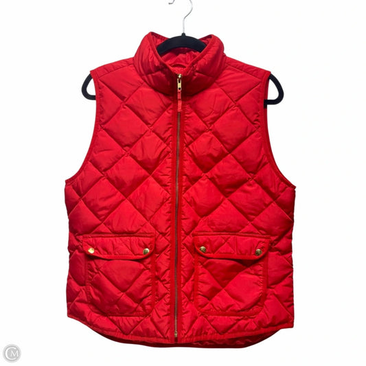 Vest Puffer & Quilted By J. Crew In Red, Size: L