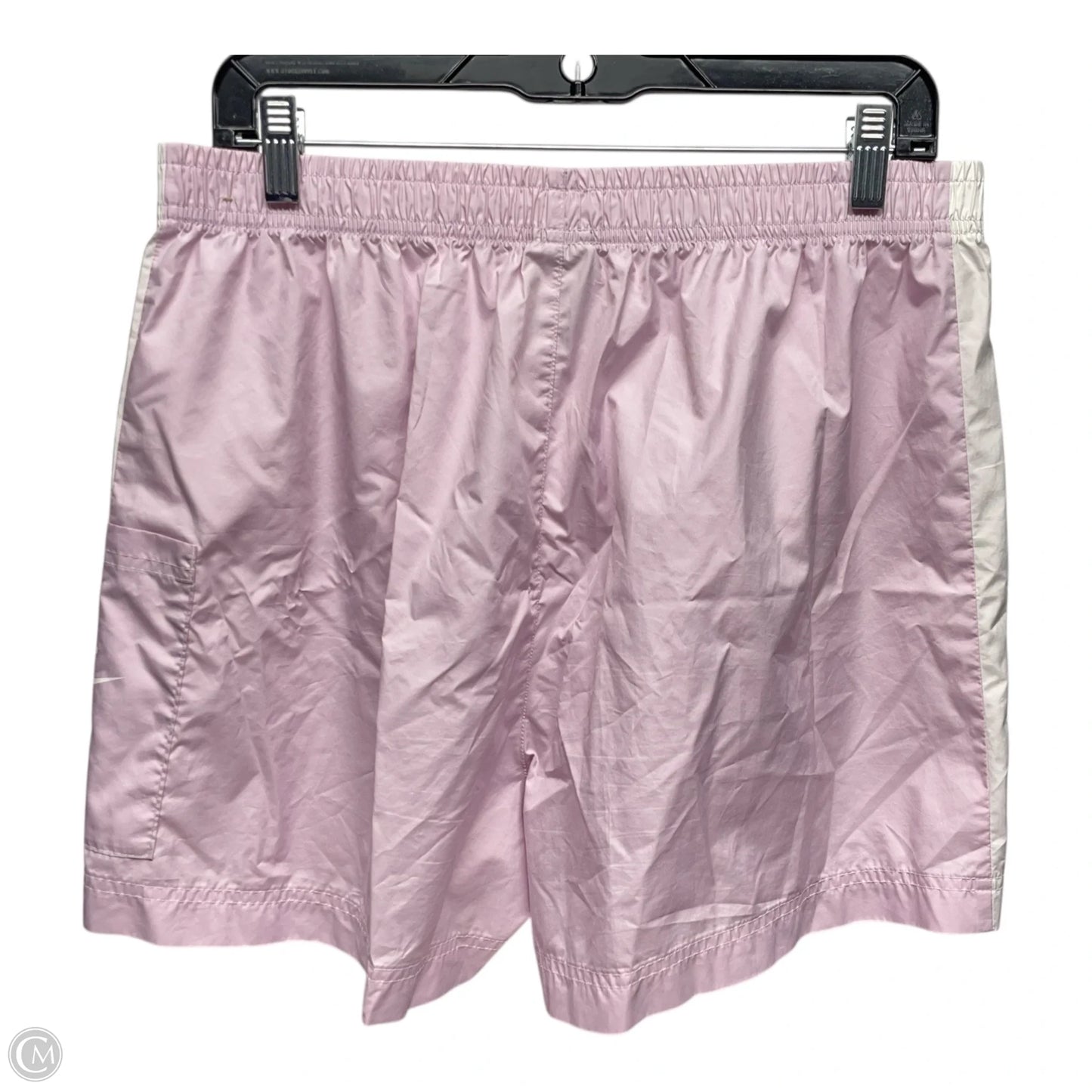 Athletic Shorts By Nike Apparel In Pink & White, Size: L
