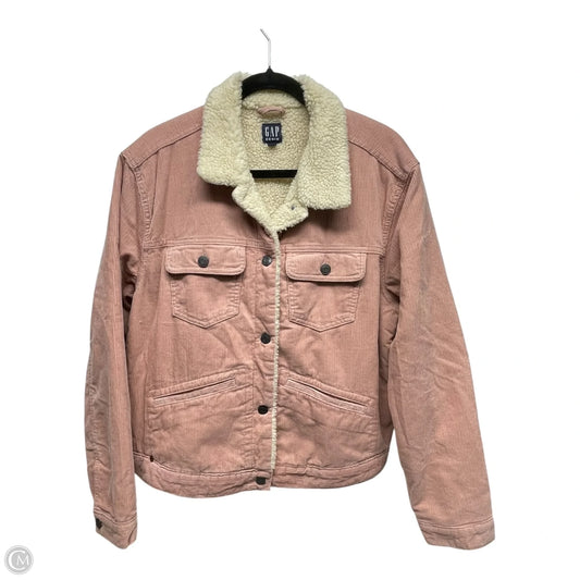 Jacket Faux Fur & Sherpa By Gap In Pink, Size: Xl