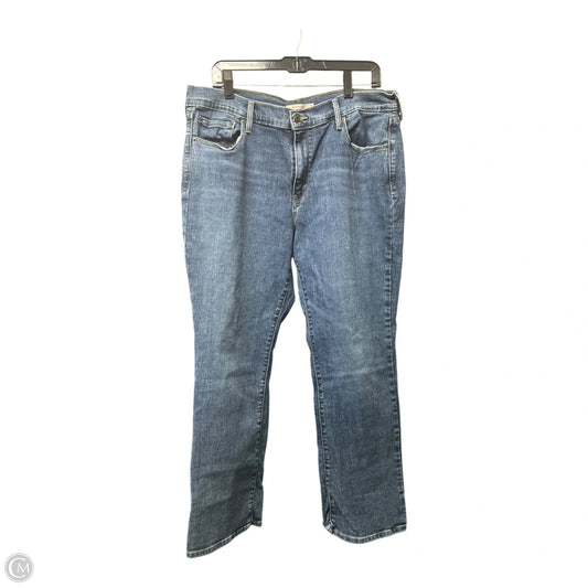 Jeans Straight By Levis In Blue Denim, Size: 16