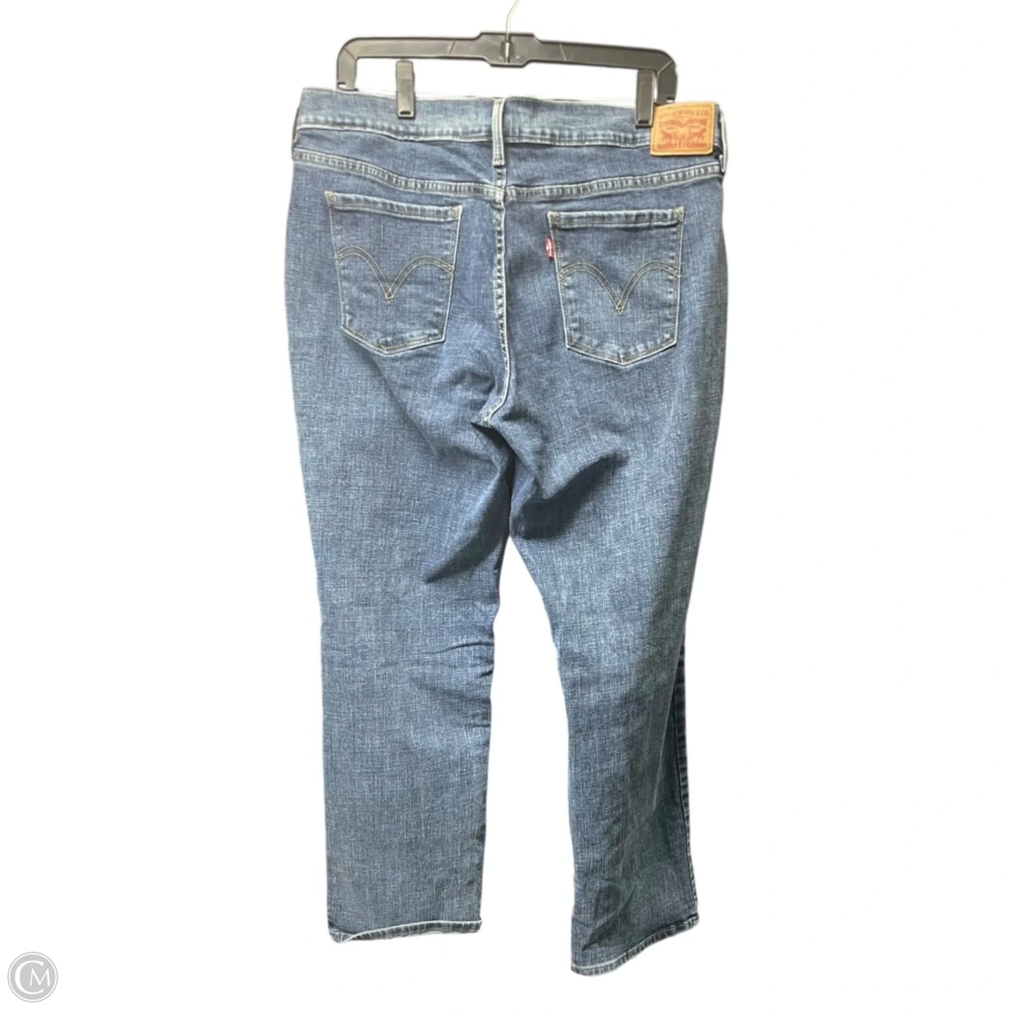 Jeans Straight By Levis In Blue Denim, Size: 16