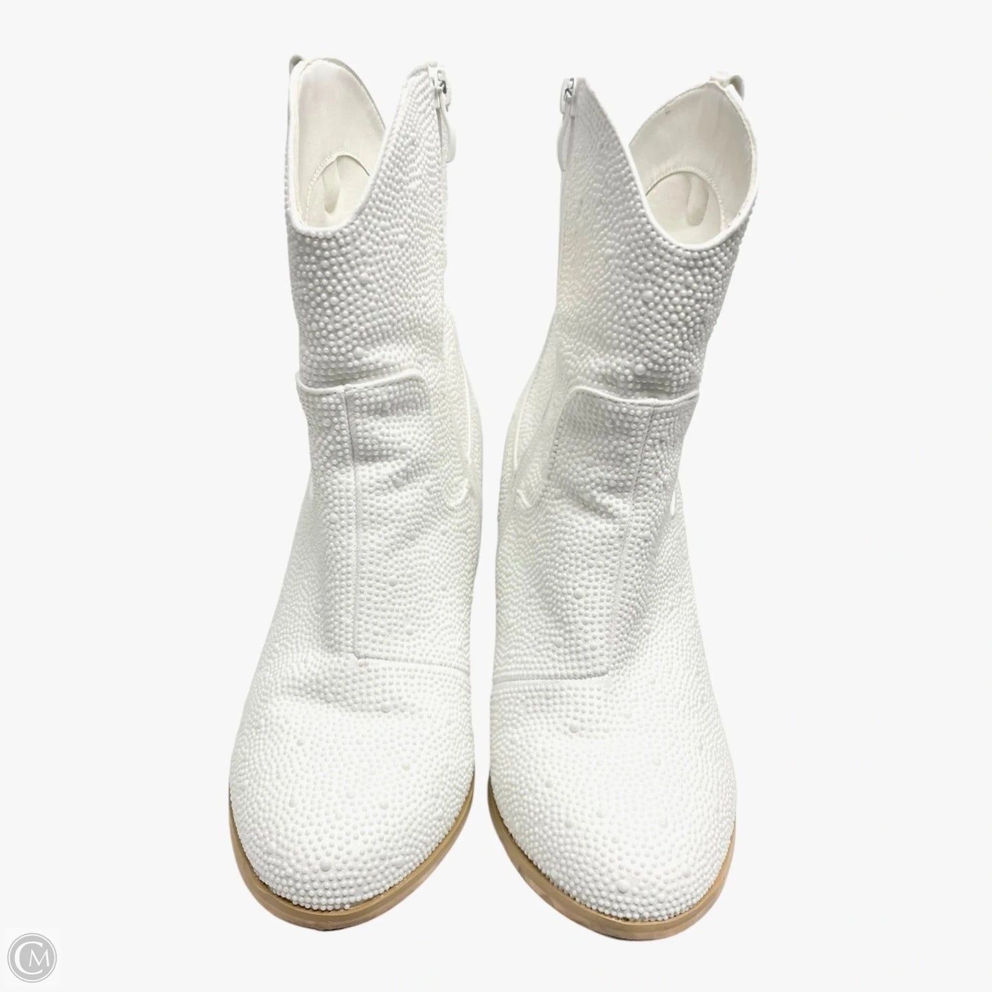 Boots Ankle Heels By Torrid In White, Size: 9