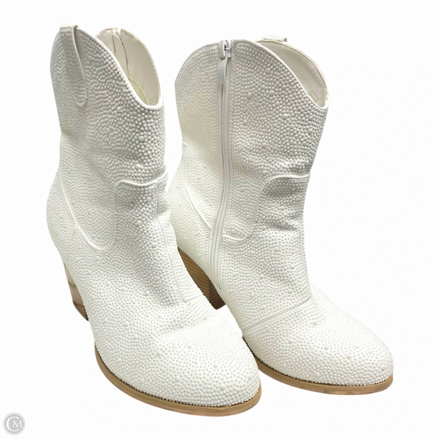 Boots Ankle Heels By Torrid In White, Size: 9