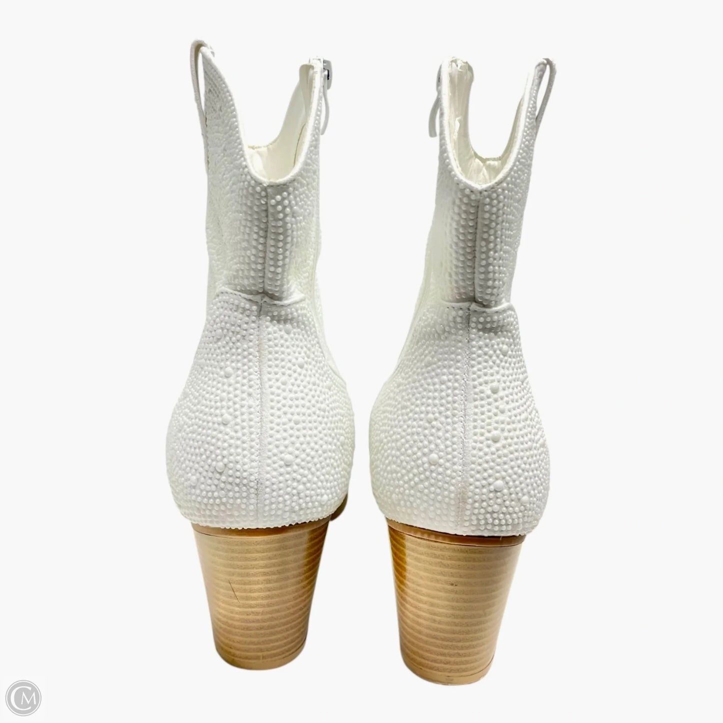 Boots Ankle Heels By Torrid In White, Size: 9
