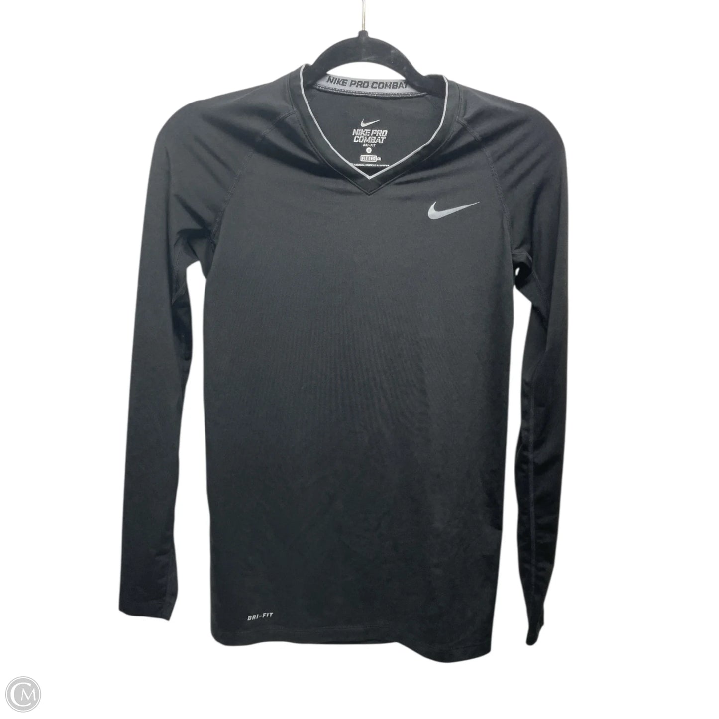 Athletic Top Long Sleeve Crewneck By Nike Apparel In Black, Size: S