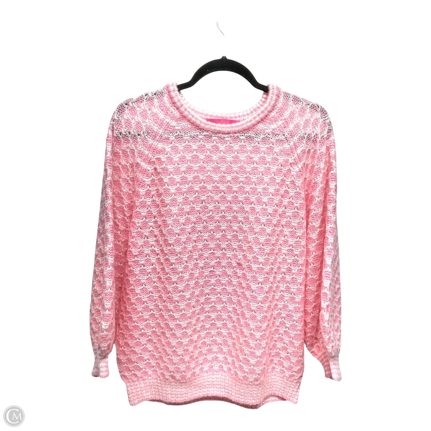 Sweater Designer By Lilly Pulitzer In Pink & White, Size: L