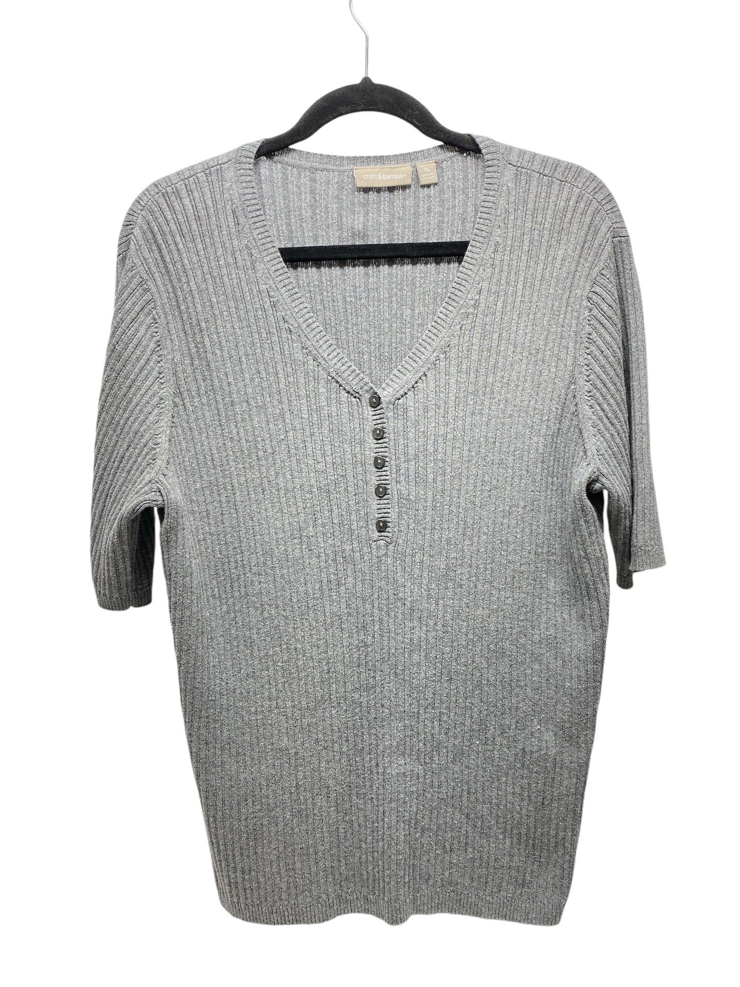 Sweater By Croft And Barrow In Grey, Size: Xl