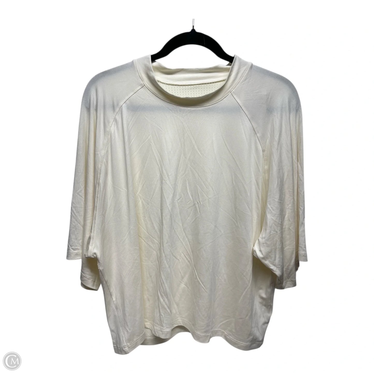 Athletic Top Short Sleeve By Buffbunny In Cream, Size: 3x