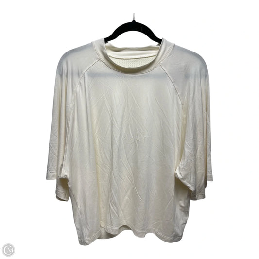 Athletic Top Short Sleeve By Buffbunny In Cream, Size: 3x