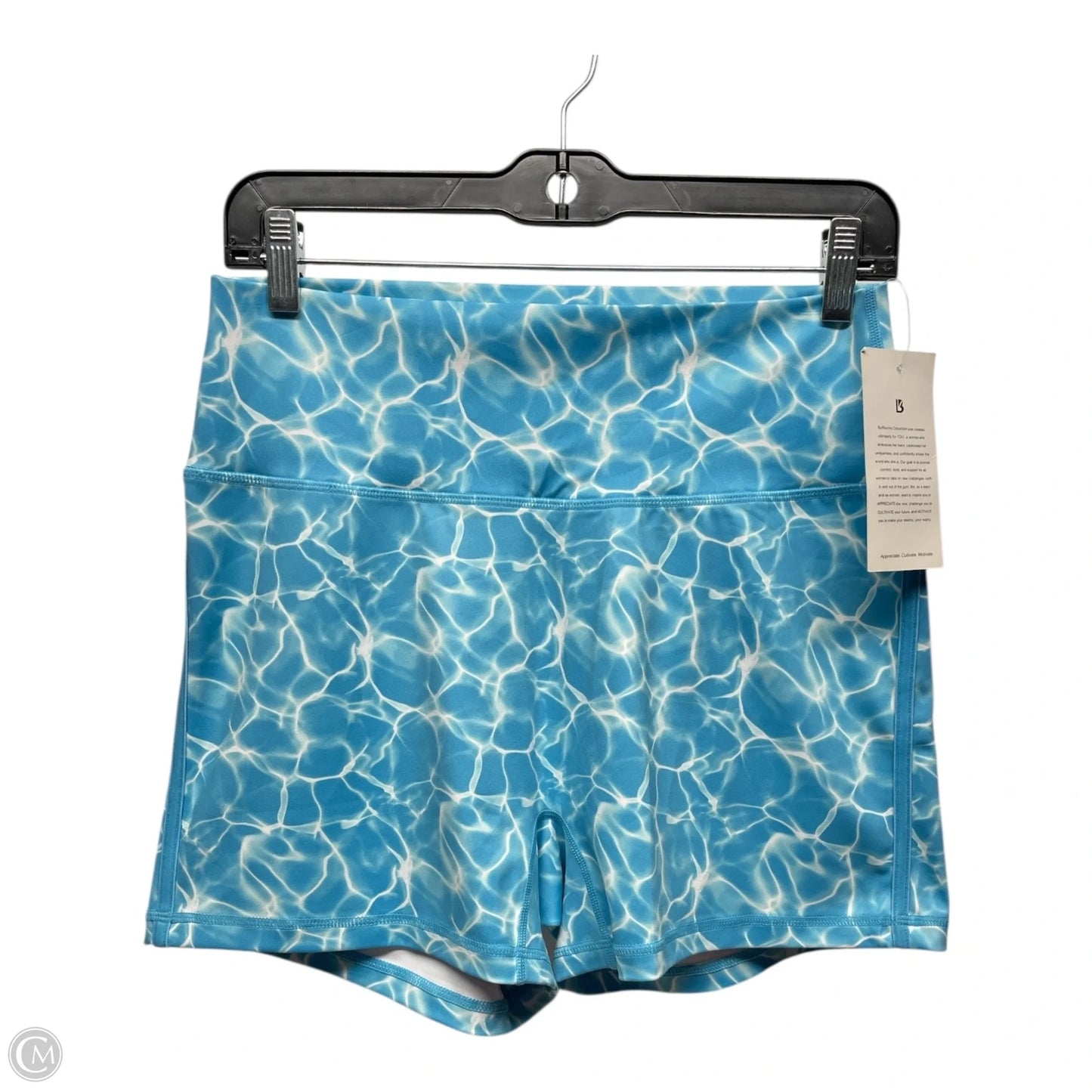 Athletic Shorts By Buffbunny In Blue & White, Size: 2x