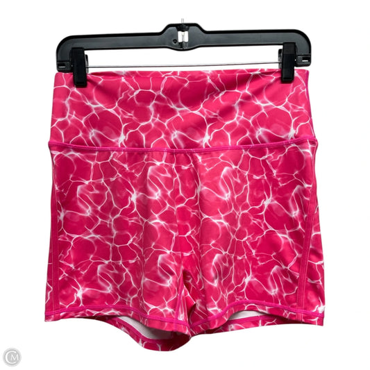 Athletic Shorts By Buffbunny In Pink & White, Size: 2x