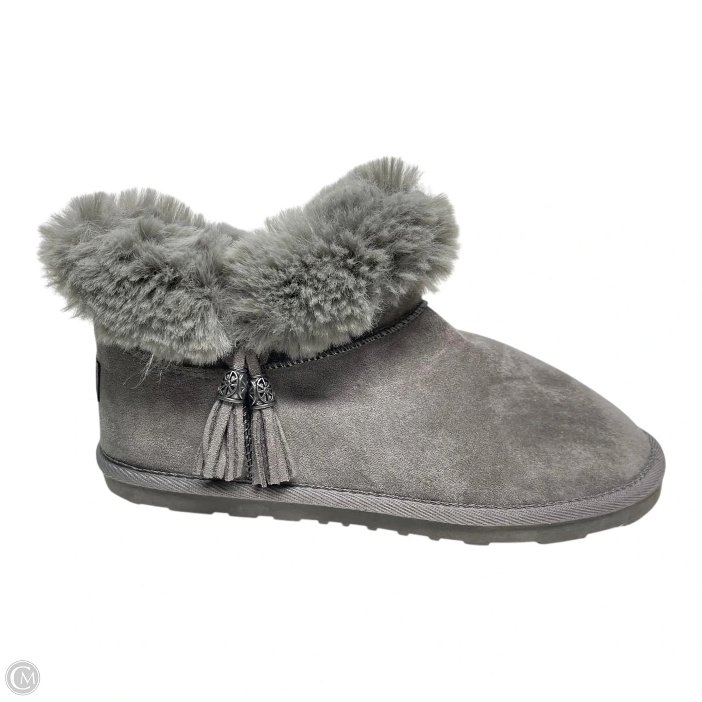 Boots Ankle Flats By Clothes Mentor In Grey, Size: 9
