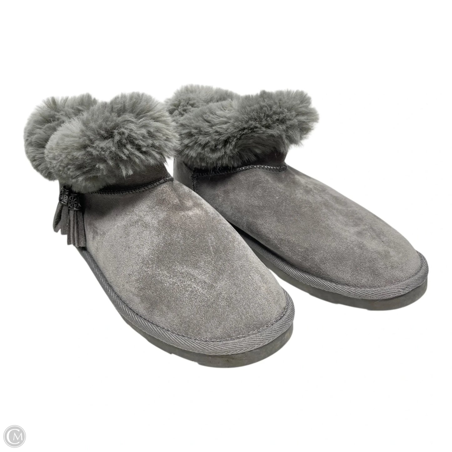 Boots Ankle Flats By Clothes Mentor In Grey, Size: 9