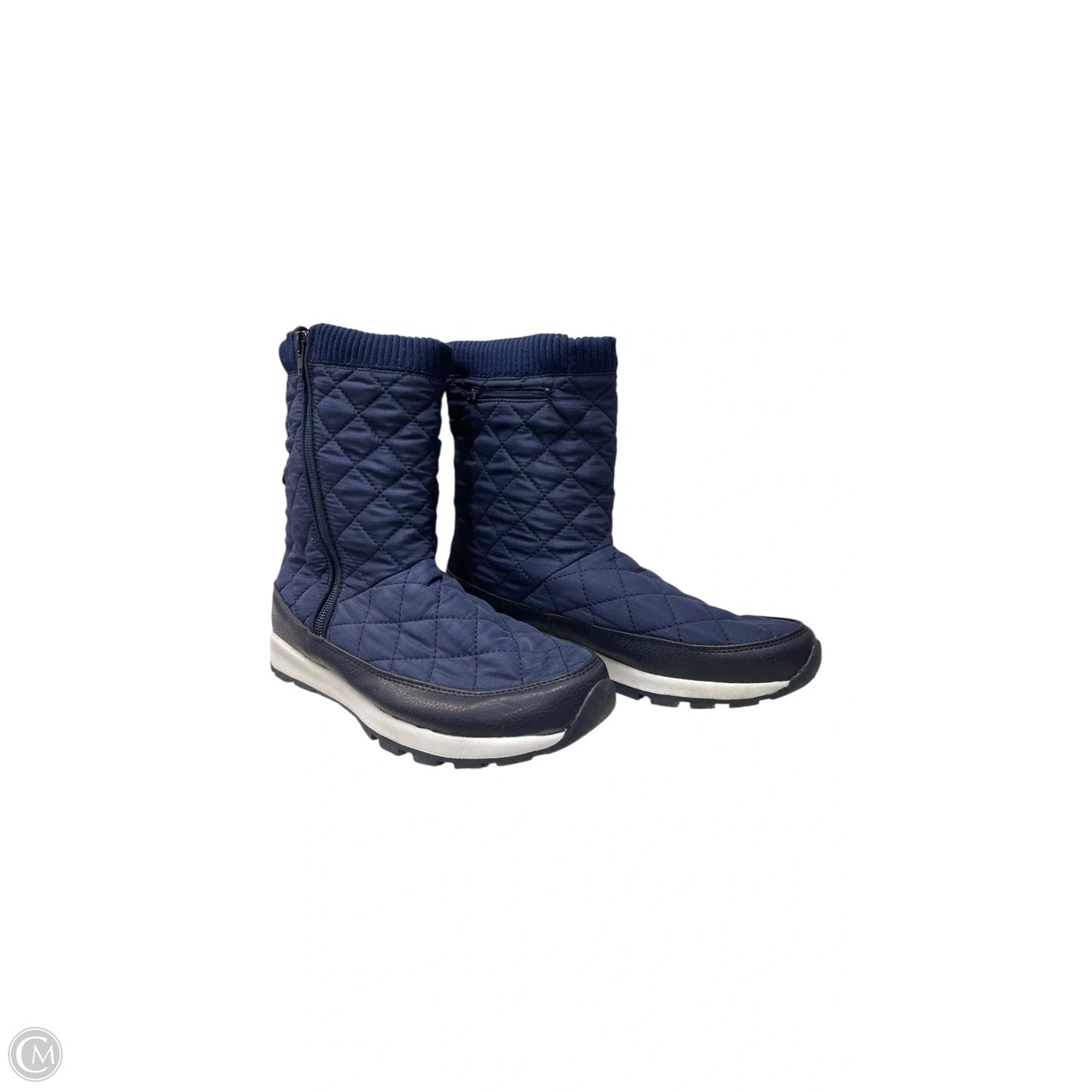 Boots Ankle Flats By tony little In Navy, Size: 8.5