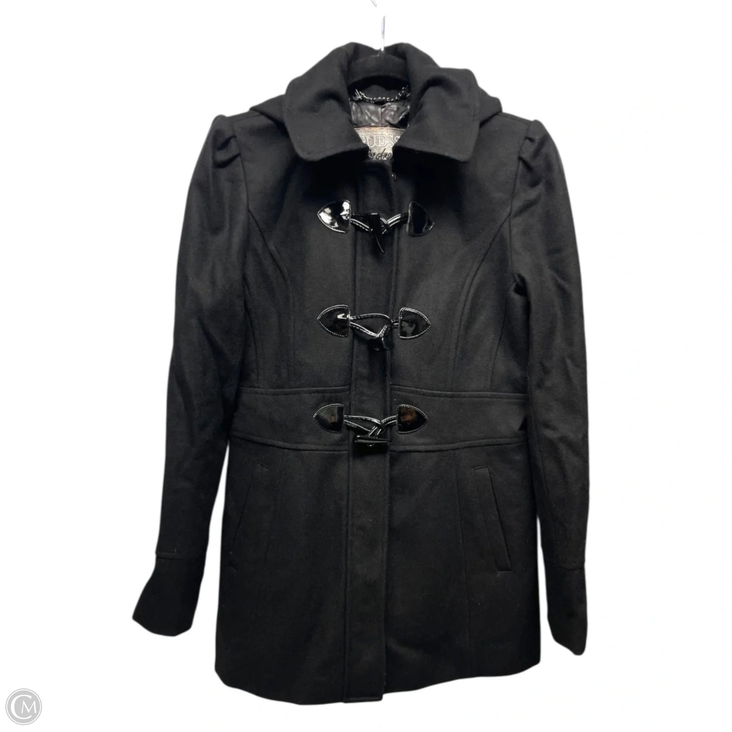 Coat Peacoat By Guess In Black, Size: M