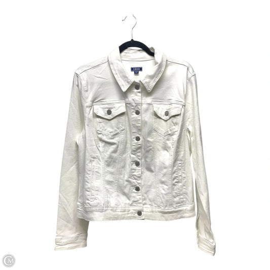 Jacket Denim By Izod In White, Size: Xl