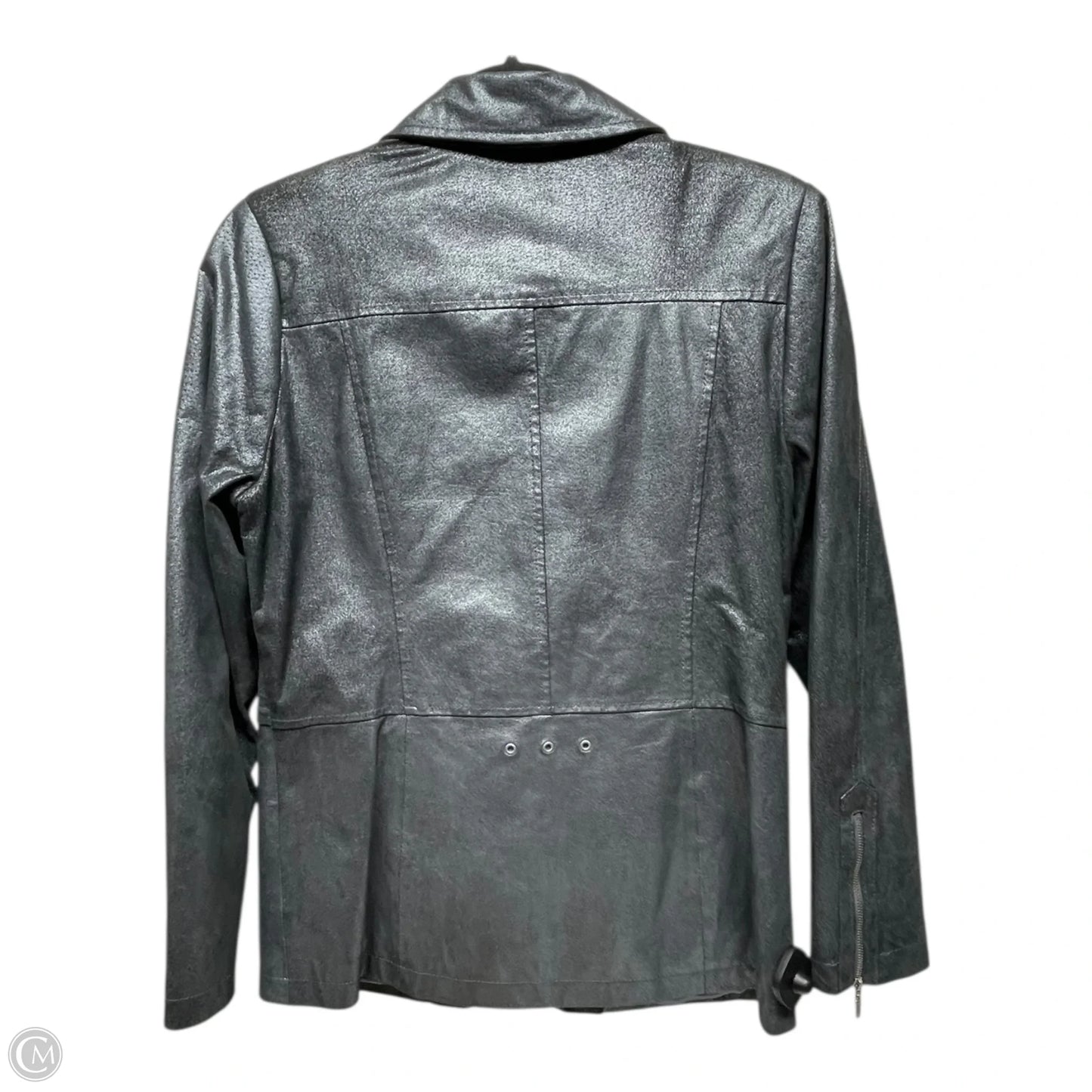 Jacket Leather By BRADLEY In Silver, Size: S