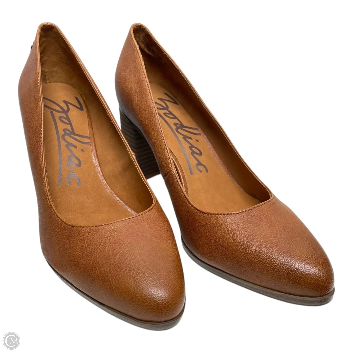 Shoes Heels Block By Zodiac In Brown, Size: 9.5