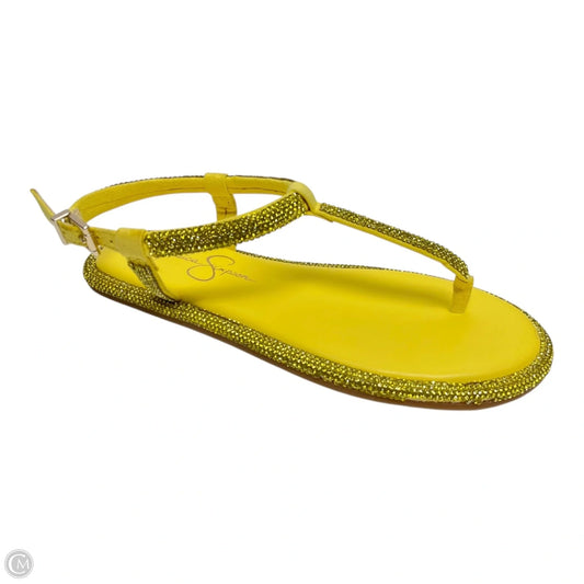 Sandals Flats By Jessica Simpson In Yellow, Size: 5.5