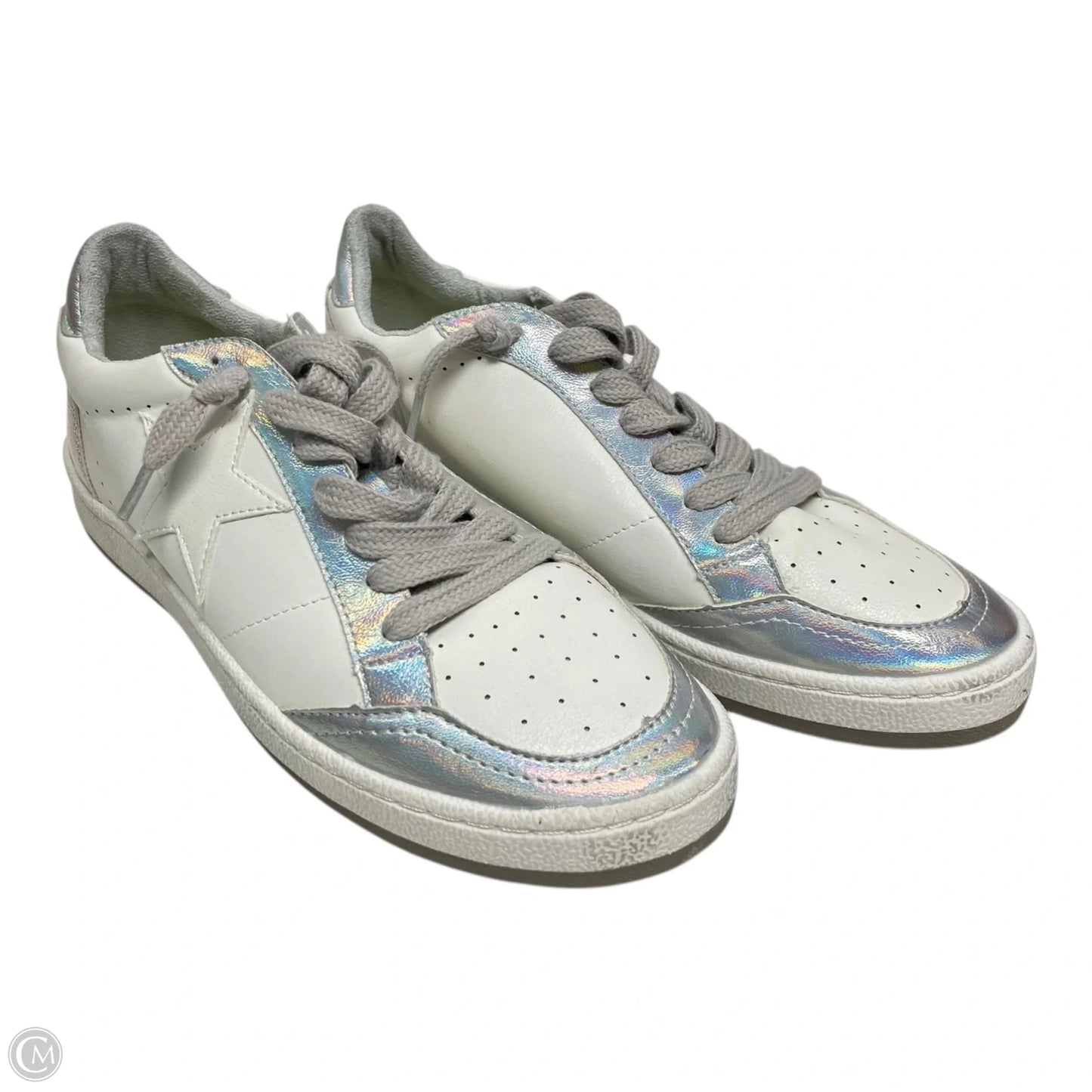 Shoes Sneakers By Shu Shop In Silver & White, Size: 8