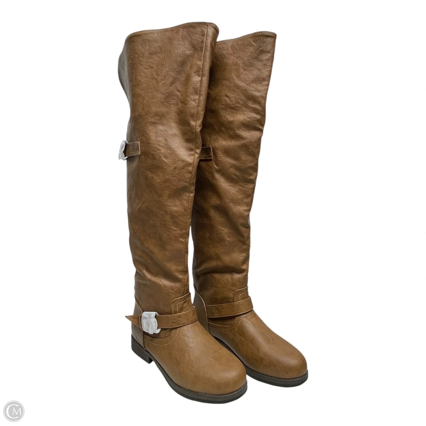 Boots Mid-calf Flats By Journee In Brown, Size: 8.5