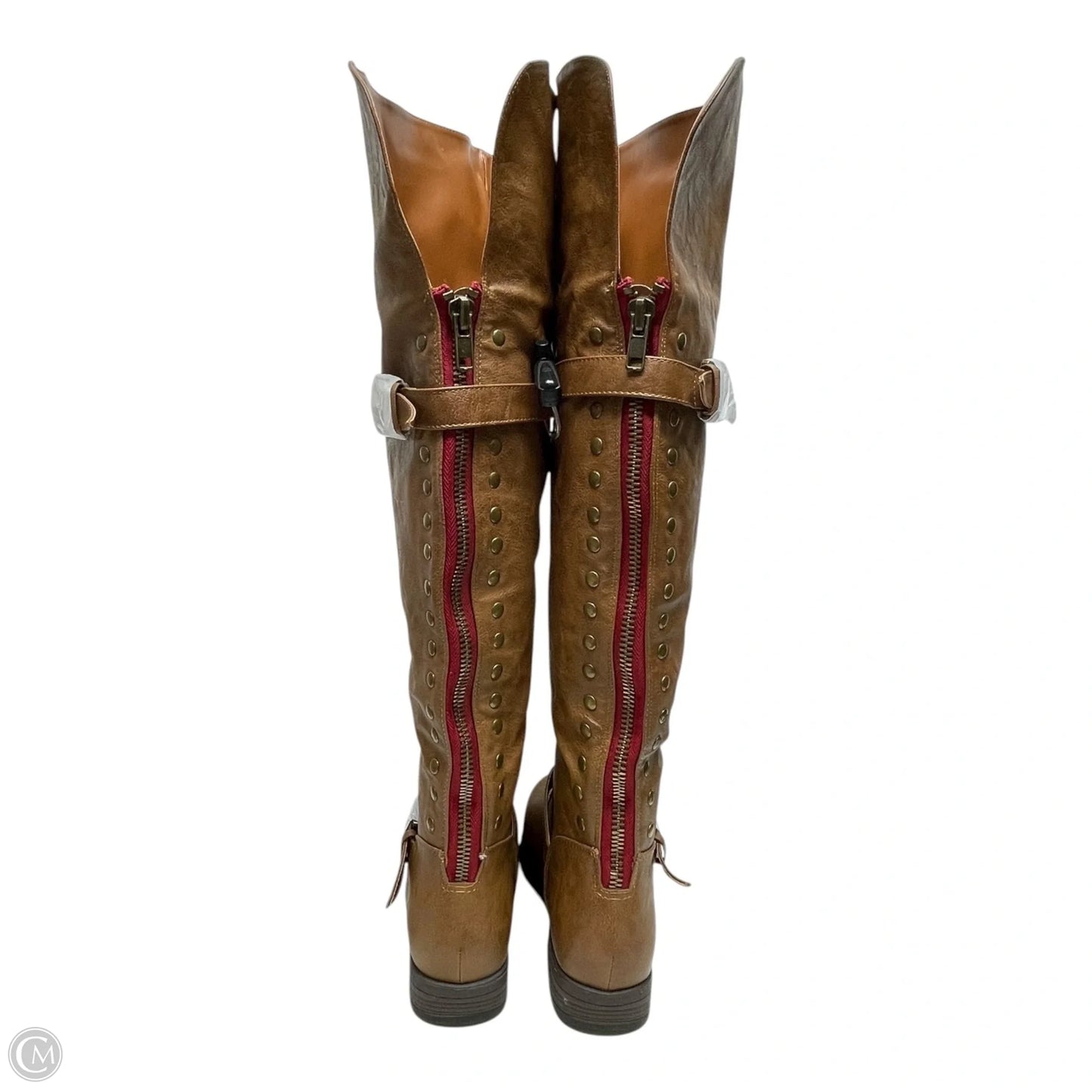 Boots Mid-calf Flats By Journee In Brown, Size: 8.5