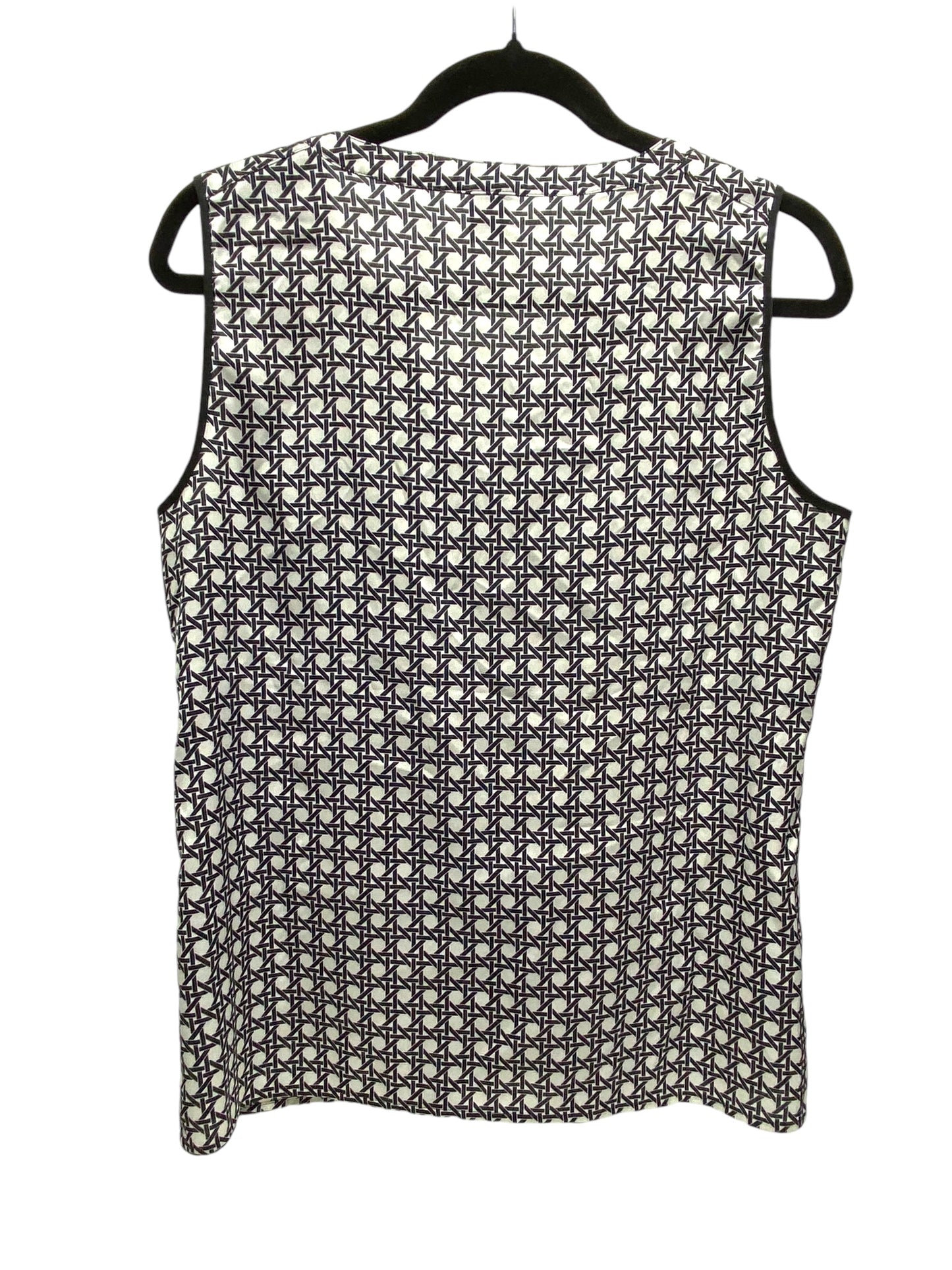 Top Sleeveless By Ann Taylor In Black & White, Size: S