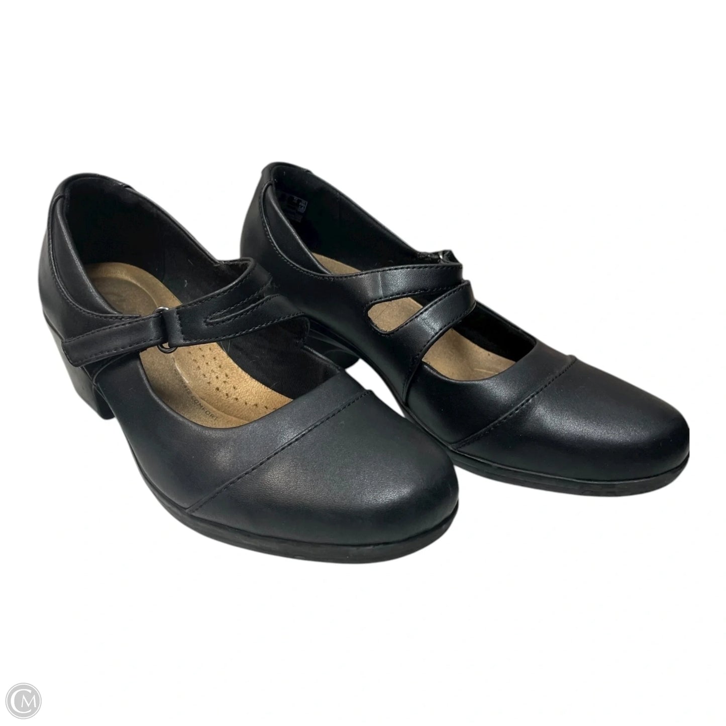Shoes Heels Block By Clarks In Black, Size: 6.5