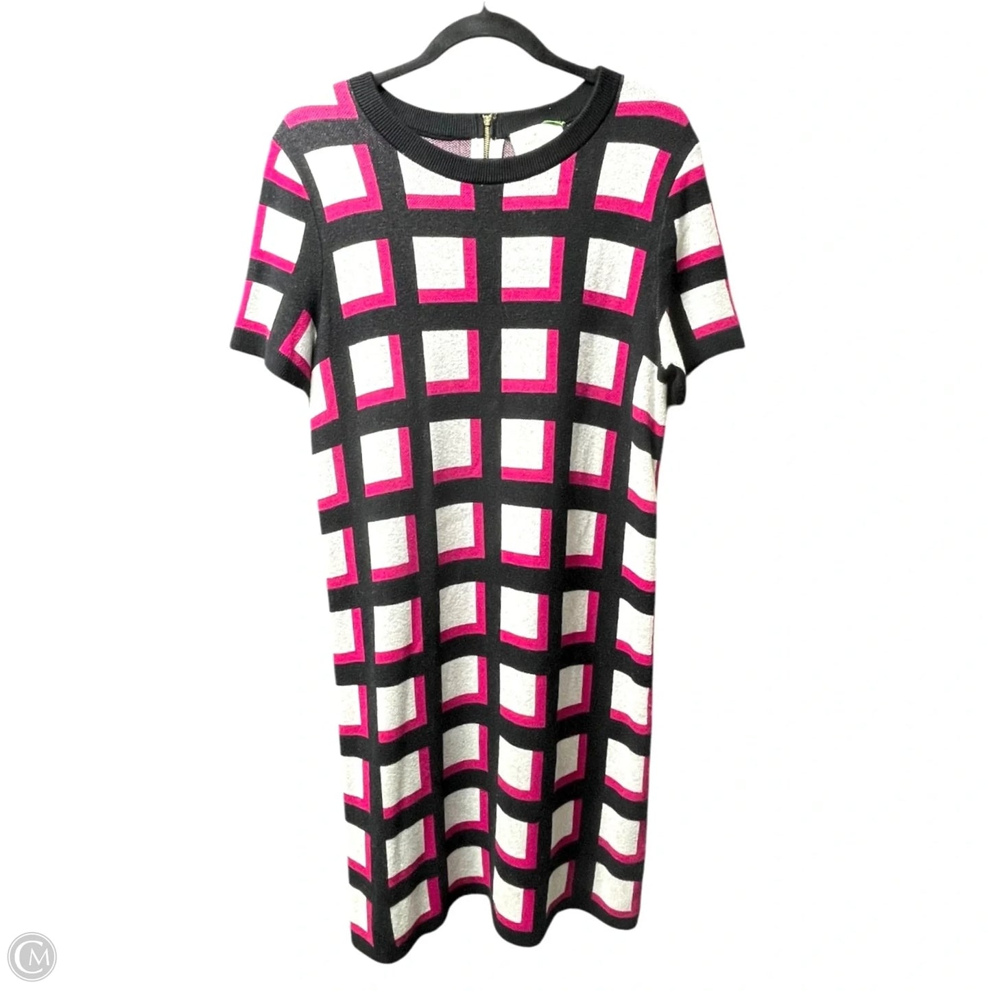 Dress Designer By Kate Spade In Black & Pink, Size: L
