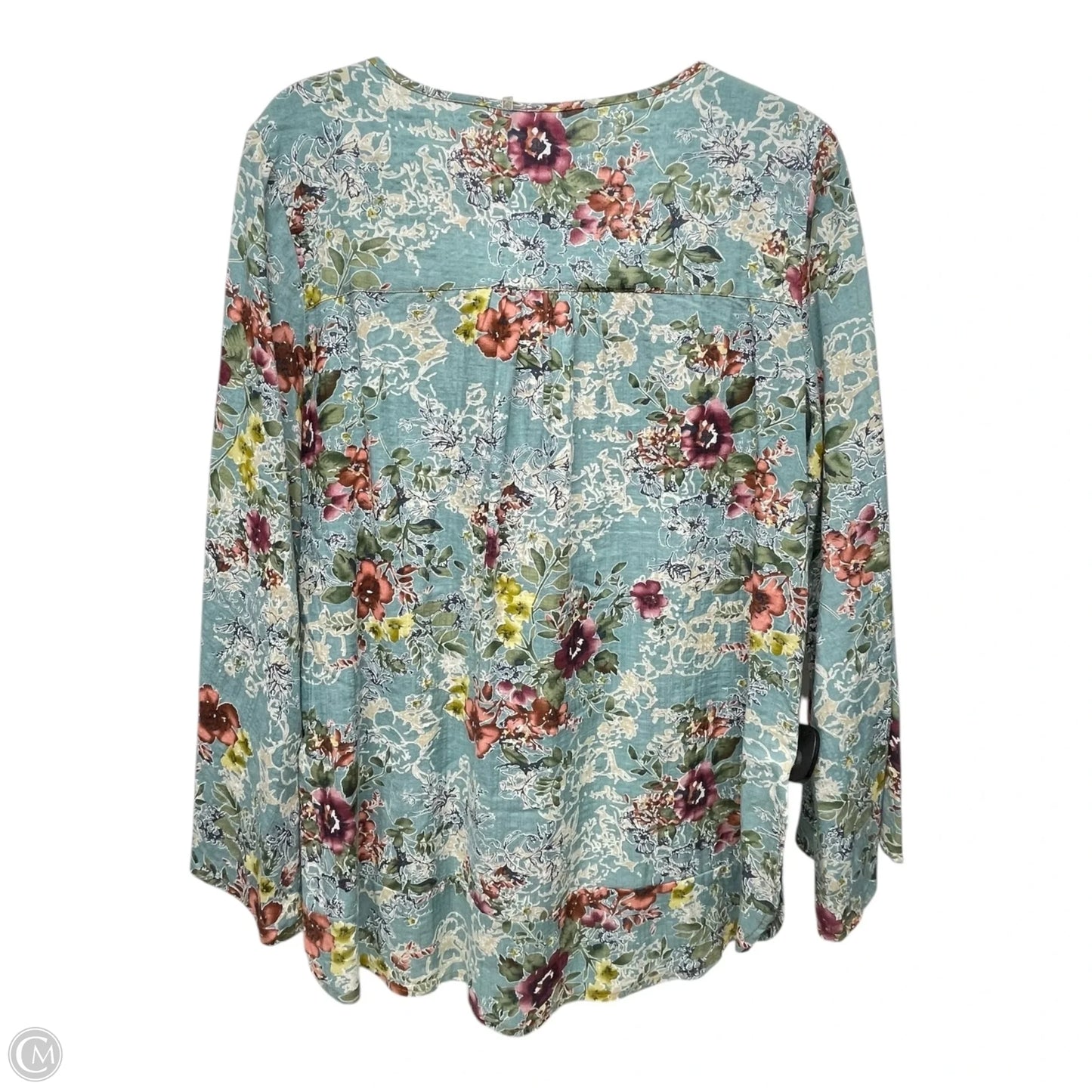 Top Long Sleeve By Aratta Silent Journey In Floral Print, Size: S