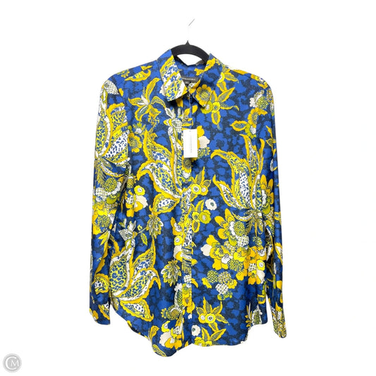 Top Long Sleeve By Banana Republic In Floral Print, Size: M