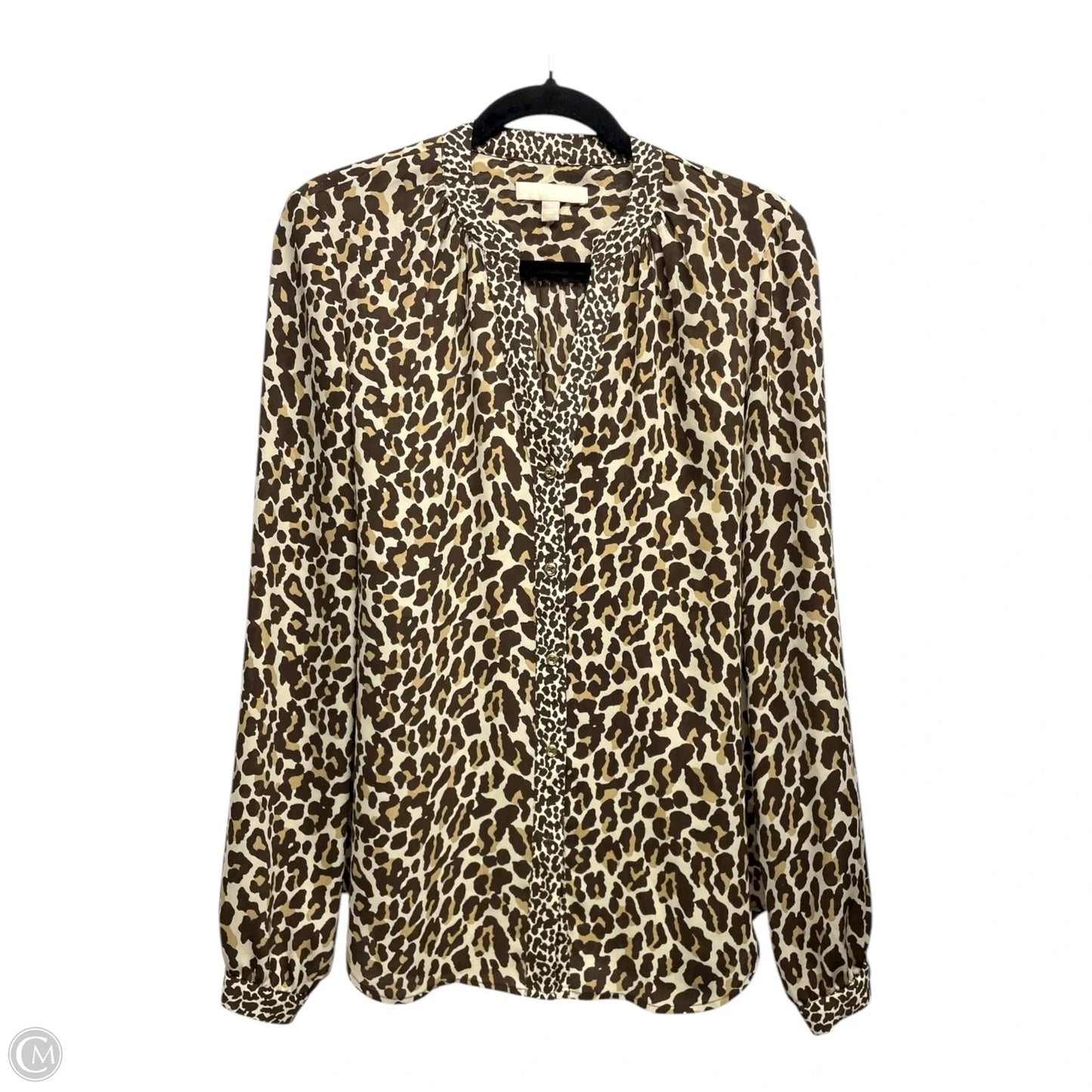 Top Long Sleeve By Banana Republic In Animal Print, Size: M