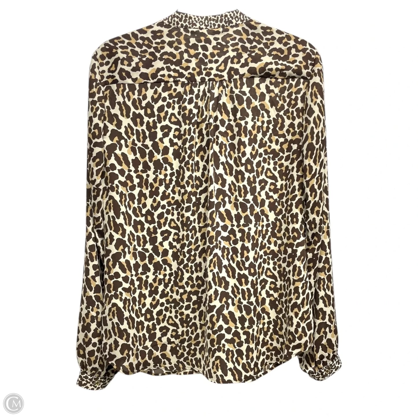 Top Long Sleeve By Banana Republic In Animal Print, Size: M