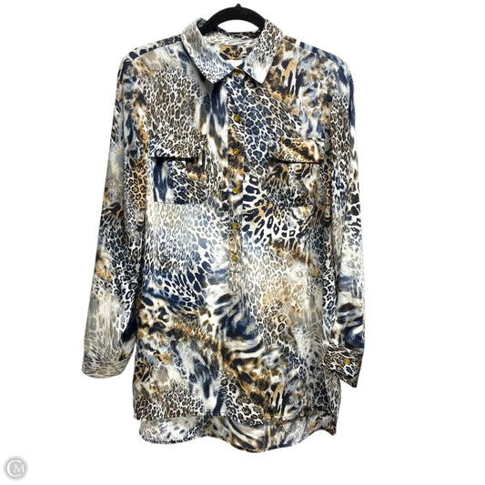 Top Long Sleeve By Chicos In Animal Print, Size: M