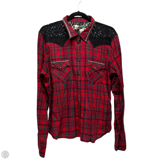 Top Long Sleeve By Denim & Supply By Ralph Lauren In Plaid Pattern, Size: Xl