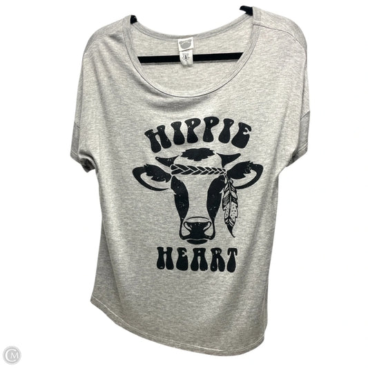 Top Short Sleeve By Color Bear In Grey, Size: M