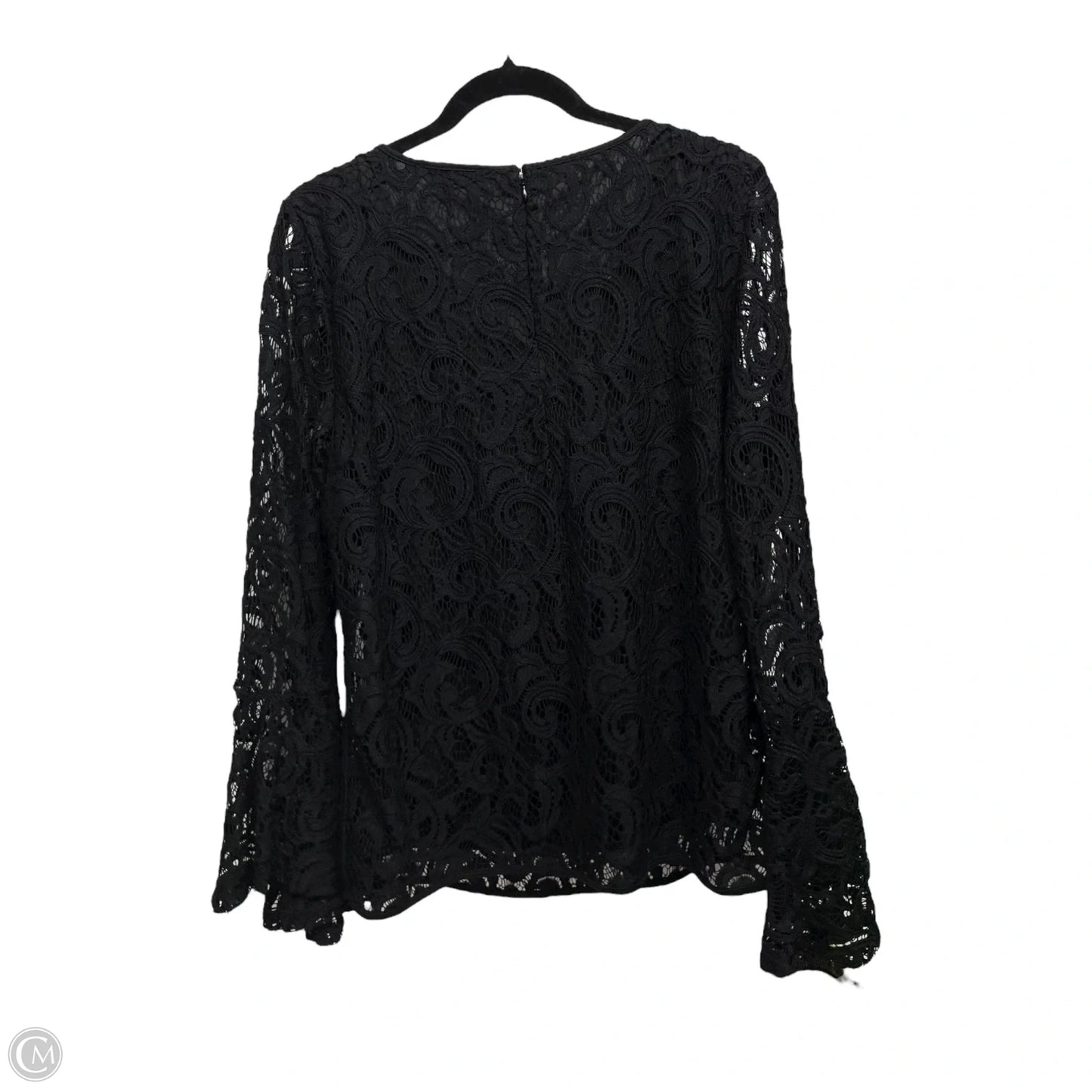 Blouse Long Sleeve By Adrianna Papell In Black, Size: Xl